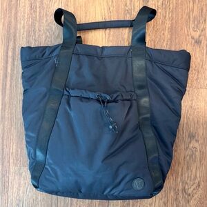 Vuori Black Puffer Tote Bag